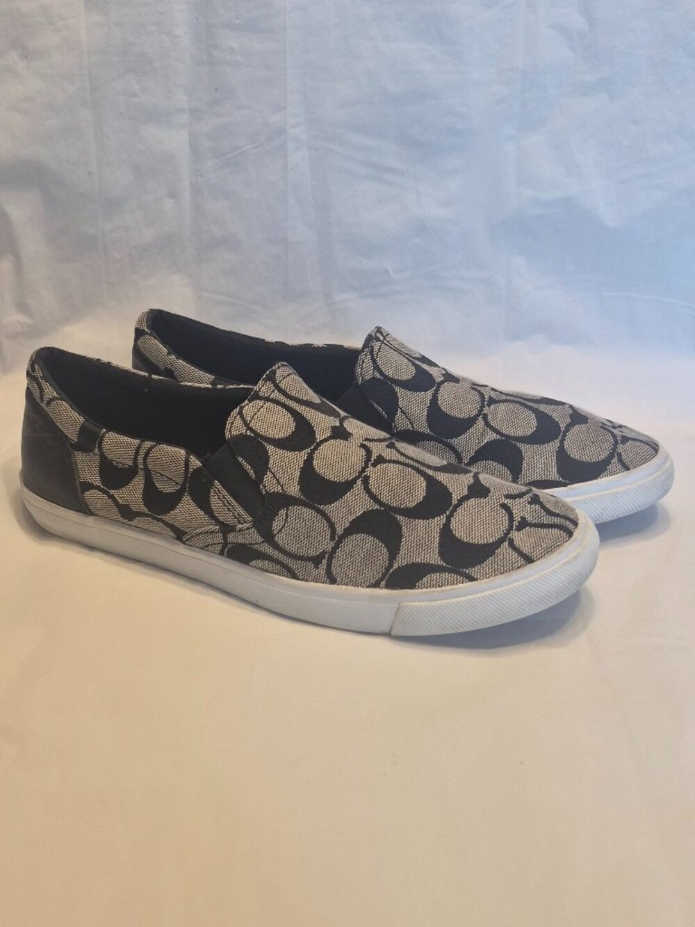 Black / Gray Coach Allegra Slip On Sneakers Shoes sz 7B
